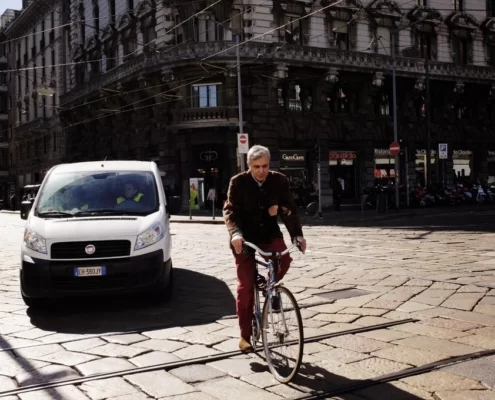 Велосепидист в Милане