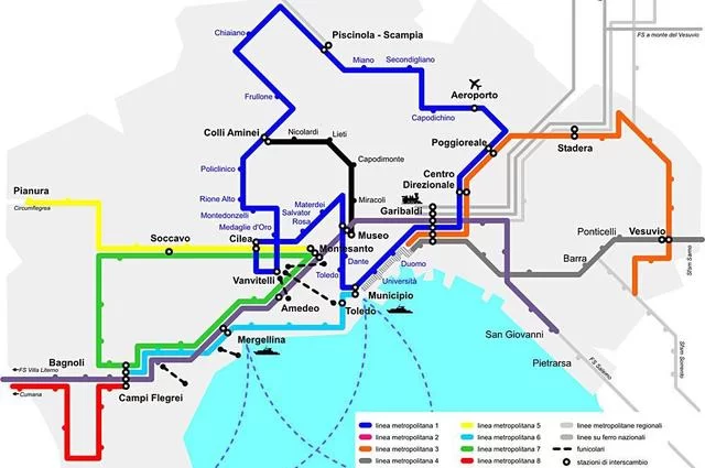 карта метро Неаполя