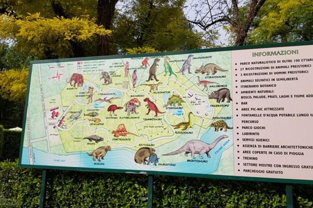 карта Дино-парка в Печчоли
