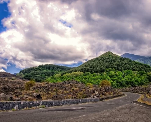 Дорога к вулкану Этна